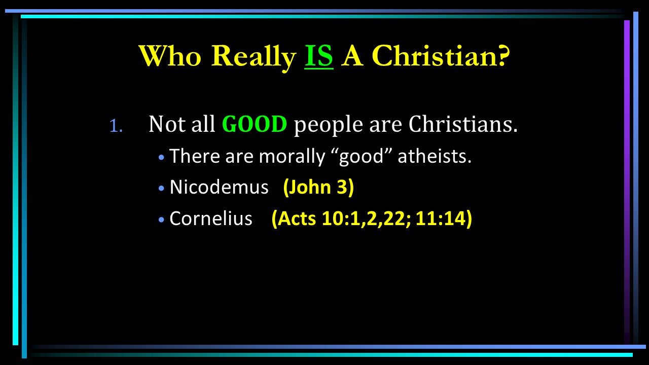 Who is NOT a Christian?